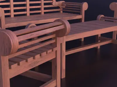 Marlborough furniture set 3D model