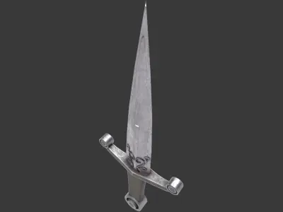 Medieval Dagger Low-poly 3D model