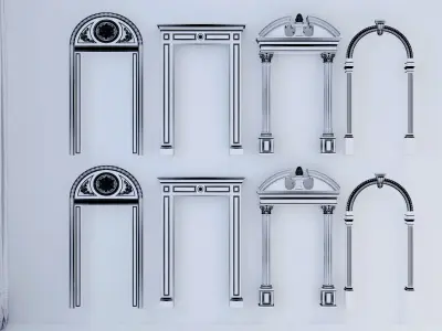 European-style components Phase 1 -001 Low-poly 3D model