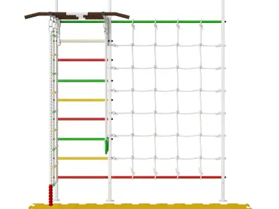 Colored Swedish Wall 3D model