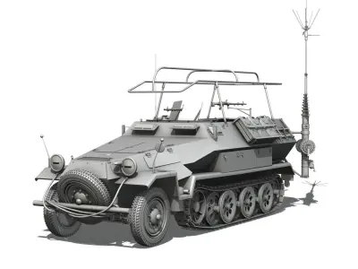 SDKFZ 251 3 - Ausf B - Communications Vehicle 3D model