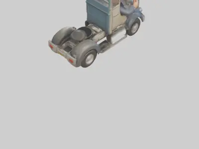 Cartoon Truck Driver model 3D model