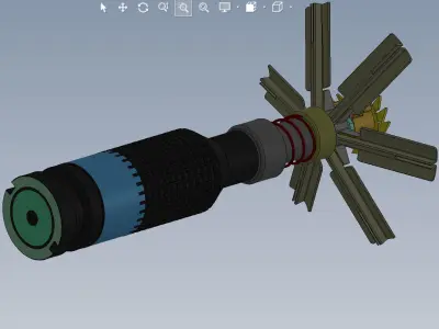 Submunition for cluster avia bomb  PTAB 2 5 KO 3Dprintable  3D model