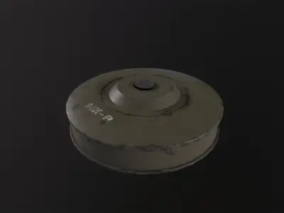 Anti-tank mine 3D Model Low-poly 3D model