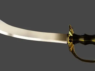  pirate sword Low-poly 3D model