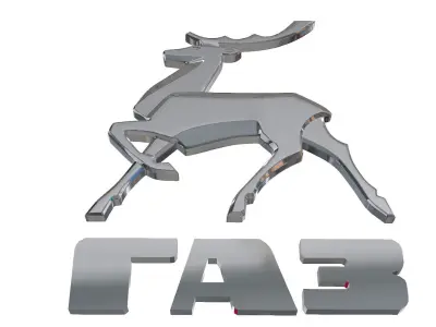 gaz logo 3D model