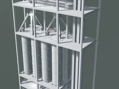 Silo building 3D model