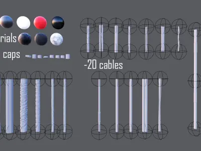 cable set 01 3D model