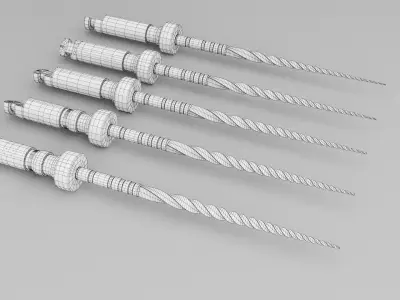3D ENDODONTIC FILES SET Low-poly 3D model