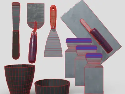Industrial Tool Pack Low-poly 3D model