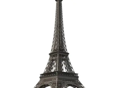 Eiffel Tower Low-Poly 3D model 3