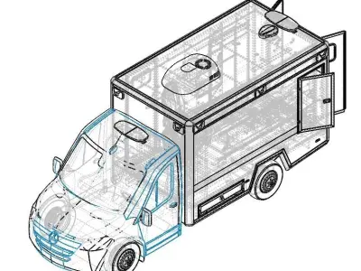 Ambulance Box Type 3D CAD 3D model