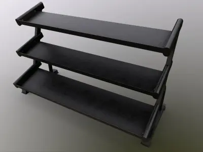 PBR Dumbbell Rack A Low-poly 3D model