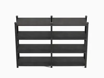 Steel Shelf 03 Low-poly 3D model
