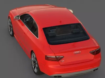 2008 Audi S5 3D Model  German V8 Grand Tourer 3D model