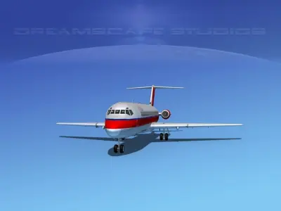 Douglas DC-9-30 US Air 3D model