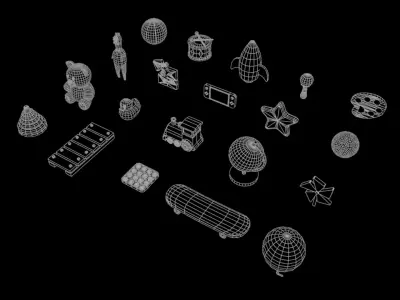 Cartoon Objects Pack - Toy Props Low-poly 3D model