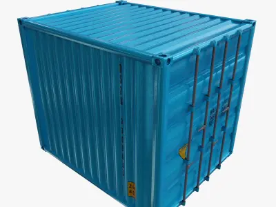 Cargo Container Set Low Poly Low-poly 3D model