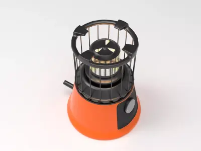 Gas heater Low-poly 3D model