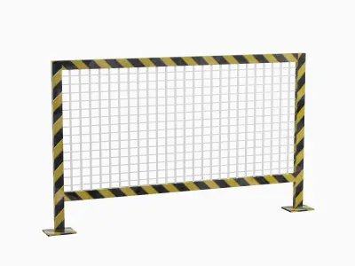 Road Barricade A 01 Low-poly 3D model