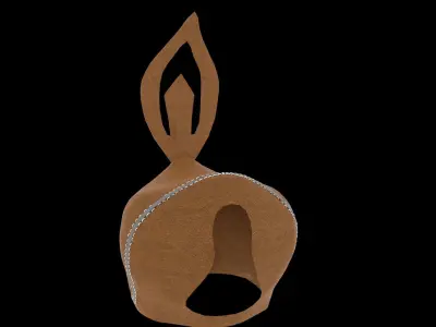 Austringer style falcon hood 3D model