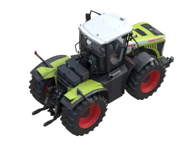 Claas Xerion 5000 4WD Tractor Low-poly 3D model