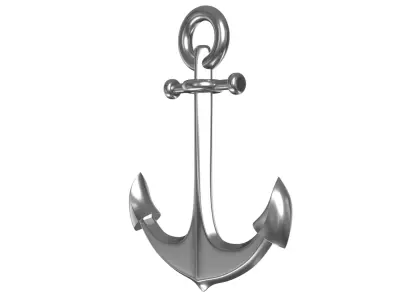 Steel Anchor PBR Low-poly 3D model