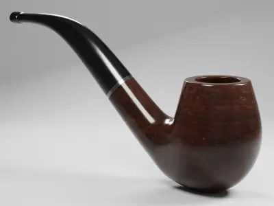 Vintage Tobacco Pipe Low-poly 3D model