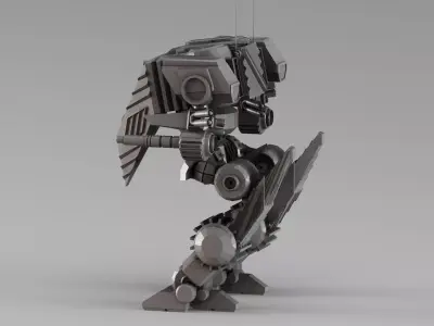 S00009 Heavy Combat Mech Walker 3D model