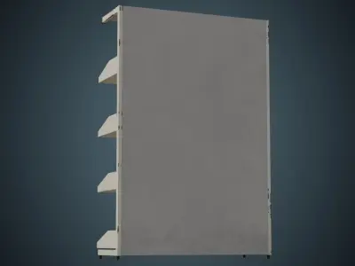 Medical Shelf 1B Low-poly 3D model