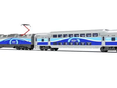 Exo Montreal Passenger Train 3D model