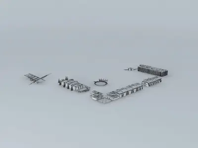 Haslett Village Square Redesign 2015 Free 3D model