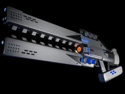 FUTURISTIC S-50 BLASTER GUN Free 3D model