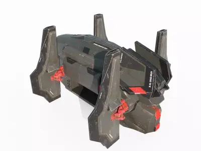 Future Sci-Fi Transport Aircraft 3D model