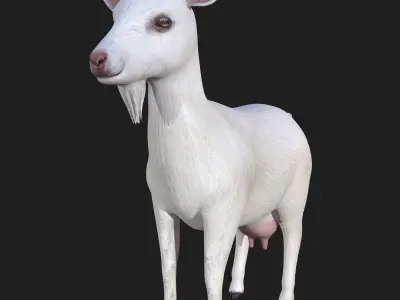 3D GOAT Low-poly 3D model