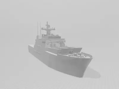 kor navy lst-ll war game  3D print model