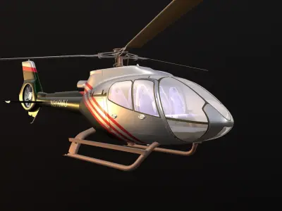 Helicopter - Low-poly 3D model