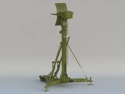 40V6MD Clam Shell Mast Radar Free 3D model