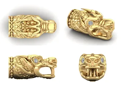 Bracelet ak2 Dragon 3D print model