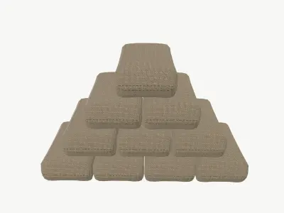 Linen Bags Low-poly 3D model