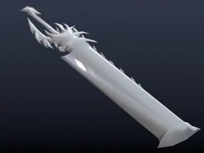 Futuristic Sword Low-poly 3D model 27