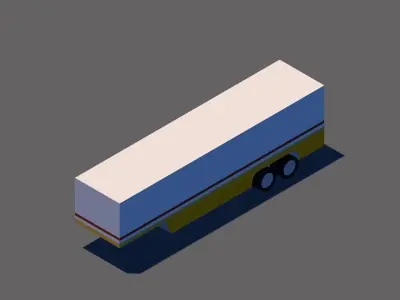 Container trailer 3D model from CGTrader