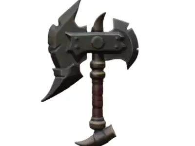 Free 3D Fantasy Axe  FBX  Free 3D model
