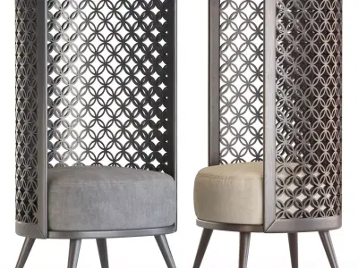 ARABESQUE MODERN HIGH BACK 3D model