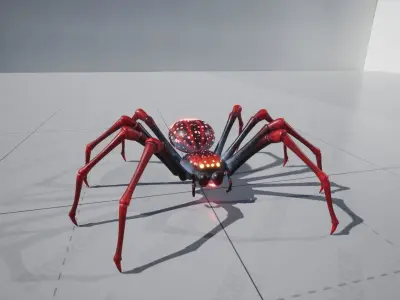 Advanced Spider for UE Low-poly 3D model
