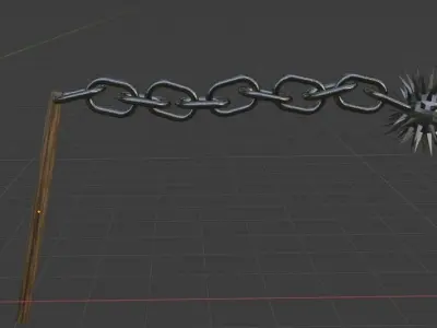 War mace Free low-poly 3D model