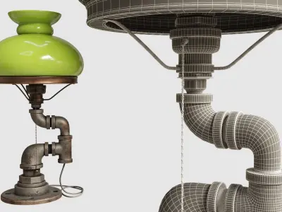 Metal Lamp 02 Low-poly 3D model