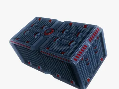 Cargo 03 sci-fi low poly Low-poly 3D model