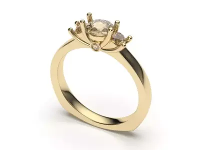 solitaire with ring sizes  8 part S118 3D print model
