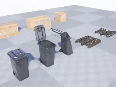 Best Barrel pack Low-poly 3D model